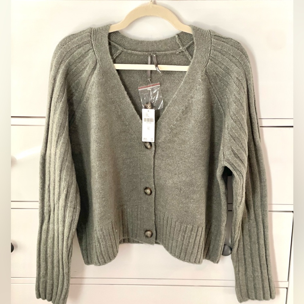 NWT Anthropologie Olive Cardigan Sweater